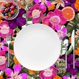 Mantel de Hule Flower and Fruits Orange