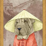 Cuadro Sharpei With The Great Wall