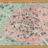 Cuadro Plano ilustrado de Paris en 1932