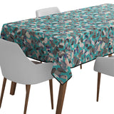 Mantel de Hule WATERCOLOR PETAL STAINS BLUE TURQUOISE