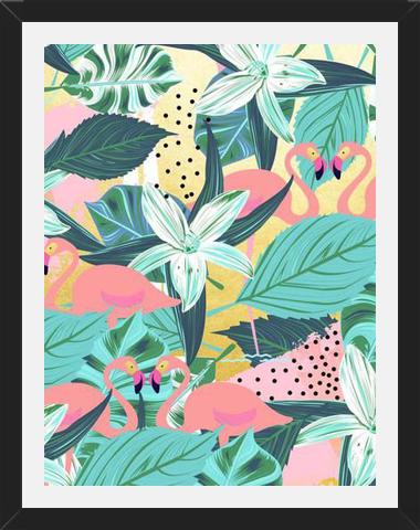 Cuadro Flamingo Tropical