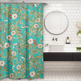 Cortina de Baño Teal Botanical
