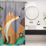 Cortina de Baño El zorro y las flores