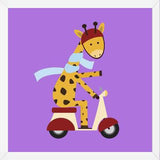 Cuadro Giraffe on Motor Scooter