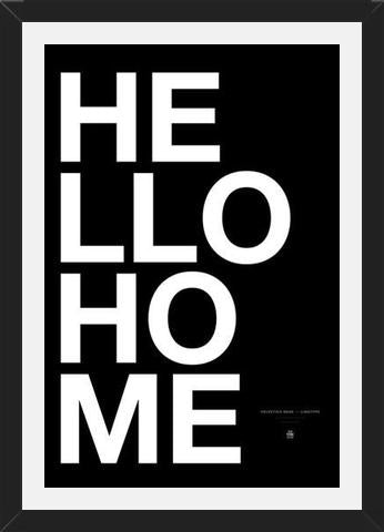 Cuadro Hello Home Black