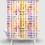 Cortina de Baño Gingham Vichy Yellow