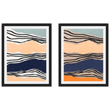 Set de Cuadros Modern irregular stripes 08 y 09
