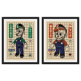 Set de Cuadros Mario Mio y Luigi Mio