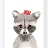 Cuadro Mapache con coronilla