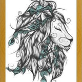 Cuadro Poetic Lion Turquoise