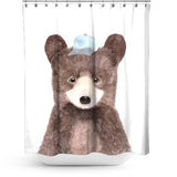 Cortina de Baño Oso pardo con gorra