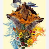 Cuadro Fox and Floral