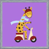 Cuadro Giraffe on Motor Scooter