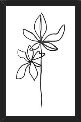 Cuadro Lines Leaves