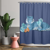 Cortina de Baño Blue Tiger