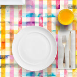 Mantel de Hule Gingham Vichy Yellow
