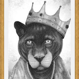 Enmarcado El Rey Pantera bw