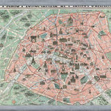 Cuadro Plano ilustrado de Paris en 1932