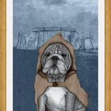 Cuadro English Bulldog With Stonehenge