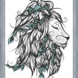 Cuadro Poetic Lion Turquoise