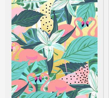 Cuadro Flamingo Tropical