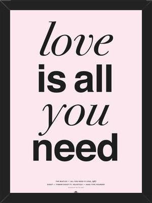 Cuadro THE BEATLES - LOVE IS ALL YOU NEED rose