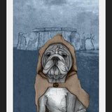 Cuadro English Bulldog With Stonehenge