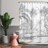 Cortina de Baño Jungle Animals B & N II