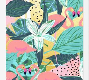 Cuadro Flamingo Tropical