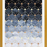 Cuadro Blue Hexagons And Diamonds