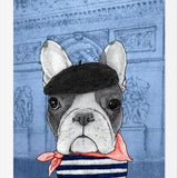 Cuadro French Bulldog With Arc De Triomphe