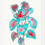 Cuadro Turquoise Pink Watercolor Plant