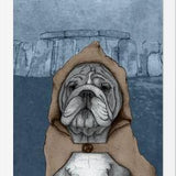 Cuadro English Bulldog With Stonehenge