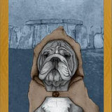 Cuadro English Bulldog With Stonehenge