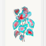 Cuadro Turquoise Pink Watercolor Plant