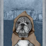 Cuadro English Bulldog With Stonehenge