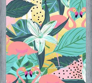 Cuadro Flamingo Tropical
