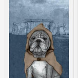 Cuadro English Bulldog With Stonehenge