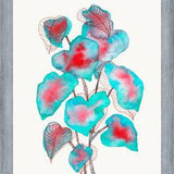 Cuadro Turquoise Pink Watercolor Plant