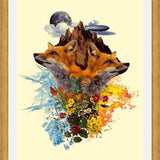 Cuadro Fox and Floral