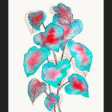 Cuadro Turquoise Pink Watercolor Plant