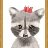 Cuadro Mapache con coronilla