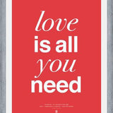 Cuadro THE BEATLES - LOVE IS ALL YOU NEED tulip