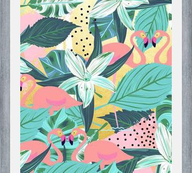 Cuadro Flamingo Tropical