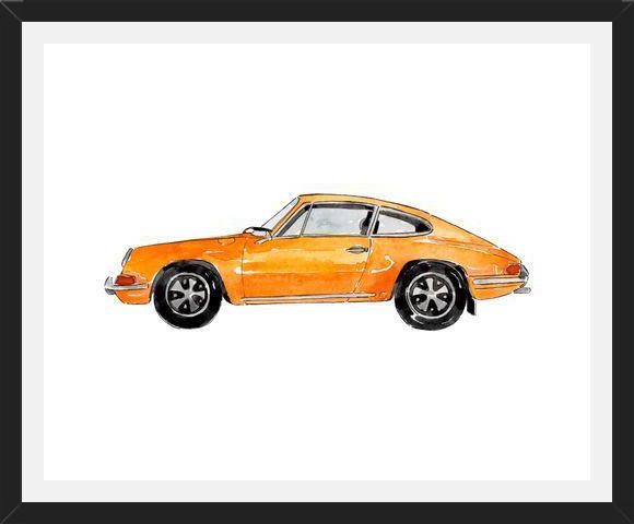 Cuadro Yellow Vintage Car
