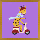 Cuadro Giraffe on Motor Scooter