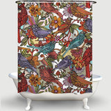 Cortina de Baño Flores y Pajaros