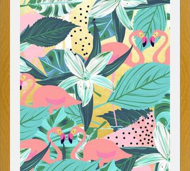 Cuadro Flamingo Tropical