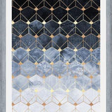 Cuadro Blue Hexagons And Diamonds