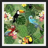 Cuadro Parrots and Toucan Tropical Birds Tropical Forest